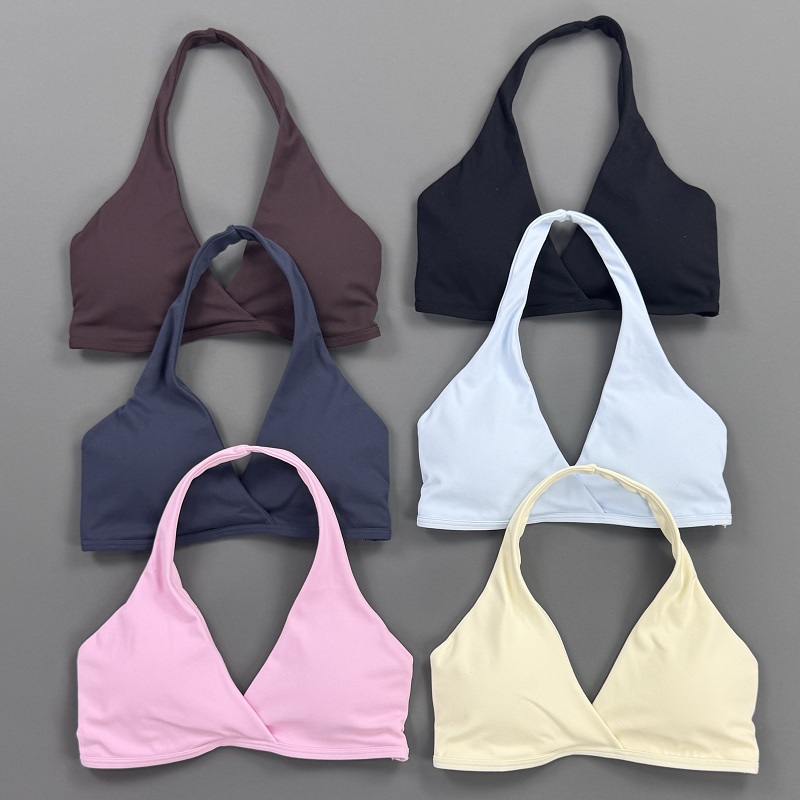 Crop Top Crochet - Top de Ginástica Feminino com Decote