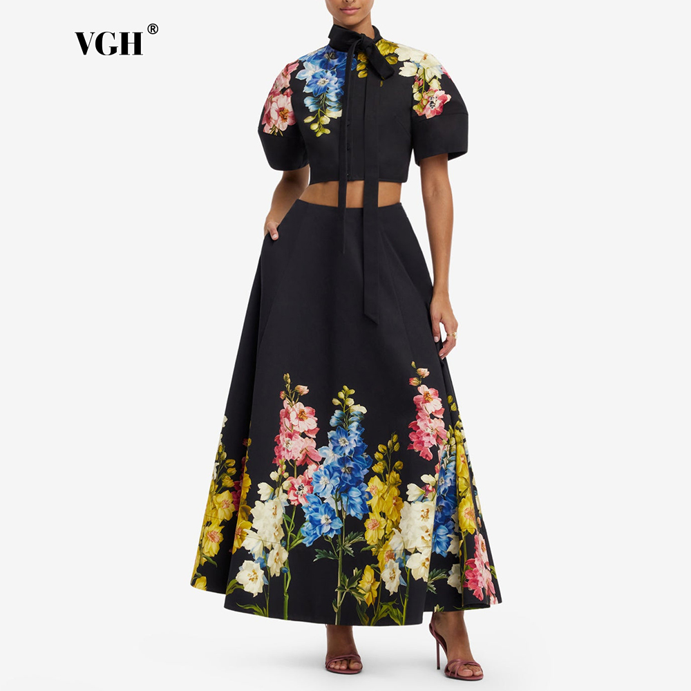 Midi Skirt Floral - Conjunto Elegante de Duas Peças com