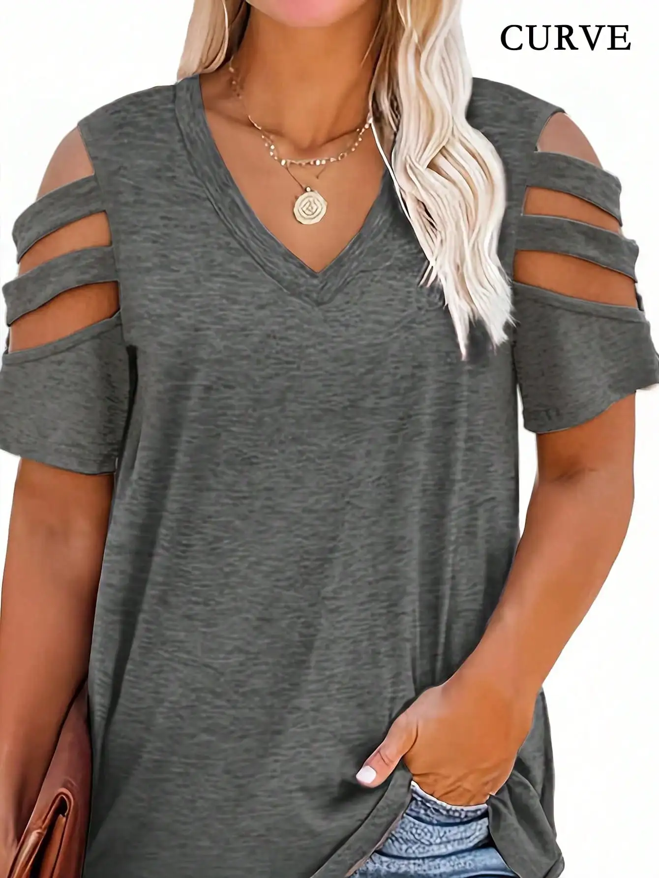 Moda feminina plus size 1xl-5x - Blouse Off Shoulder avaliação e preço