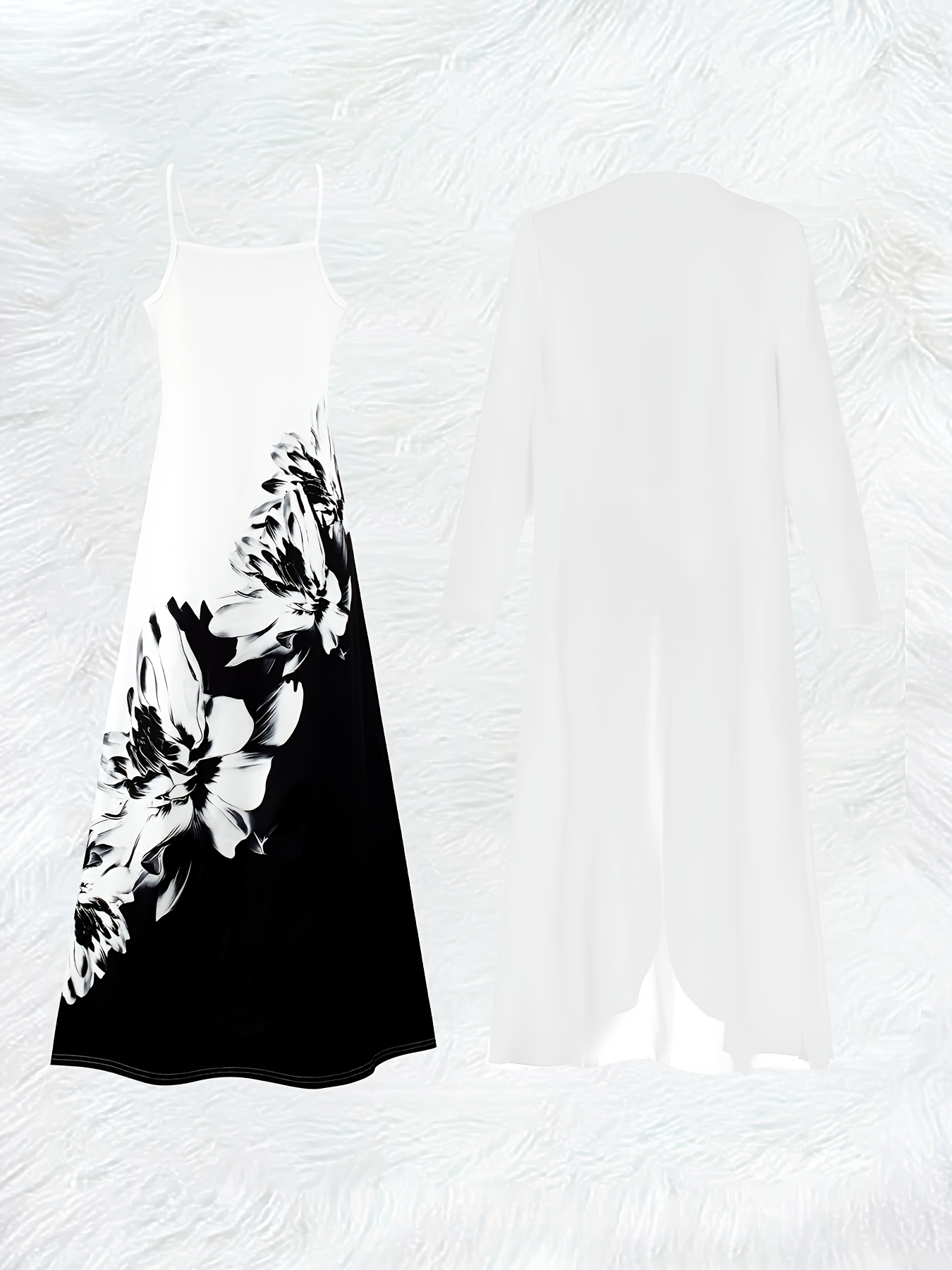 Conjunto de Vestido Casual Pre - Romper Floral Print avaliação e preço