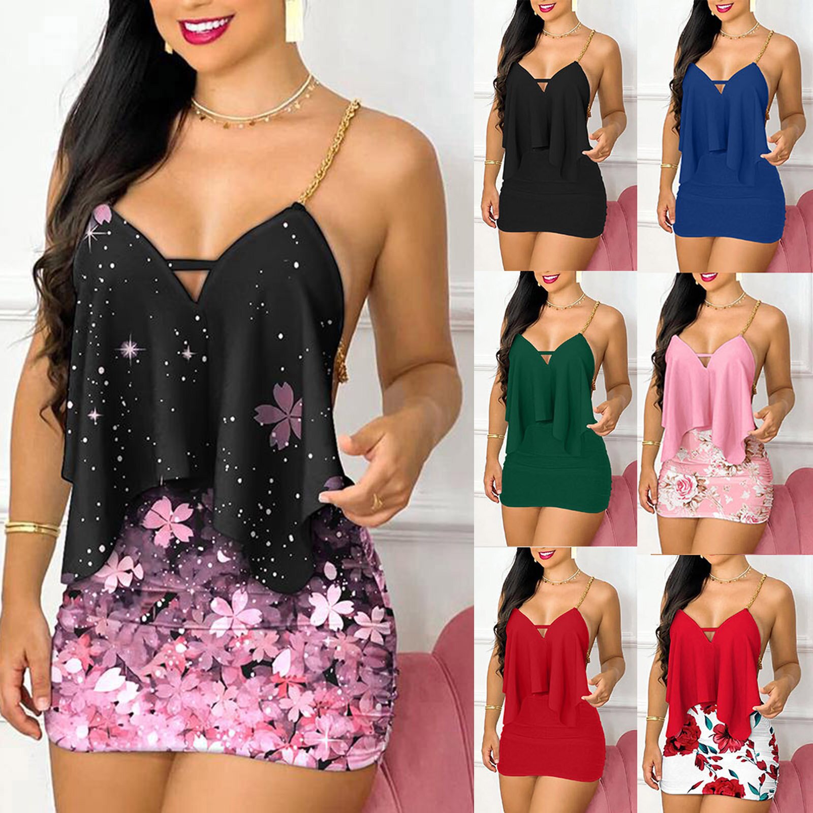 Vestidos femininos verão moda  - Romper Floral Print avaliação e preço
