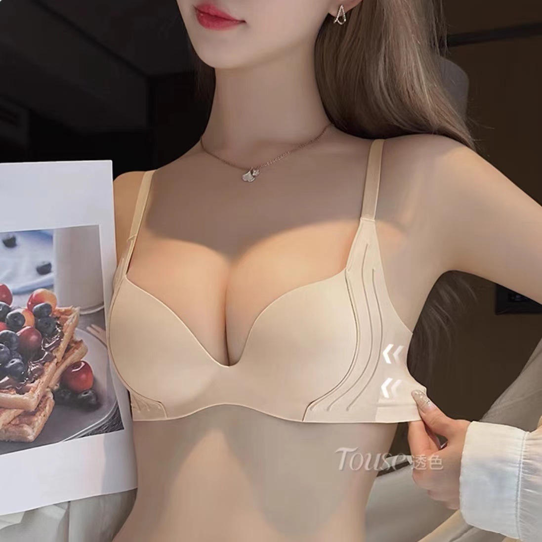 Sutiã push up sem fio para pei - Bralette Triangle Set avaliação e preço